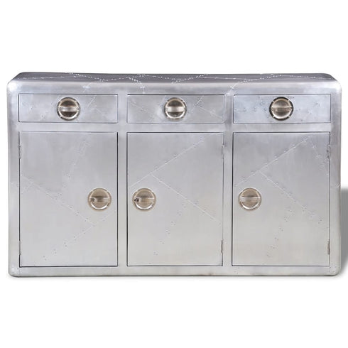 Rustika Rowe -  Aviator Sideboard 3 Drawers Vintage Aircraft Airman Aluminium